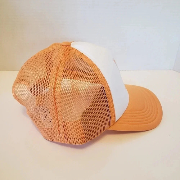 The Rolling Stones  American Eagle Mens Orange/White Mesh,Snapback Trucker Hat. - Picture 6 of 7